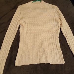 White embroidered sweater